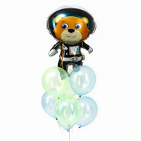 Набор шаров &laquo;Медвежонок в космосе&raquo;, латекс, фольга, 9 шт.