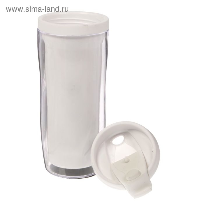 Термостакан под полиграфическую вставку, белый, 350 мл