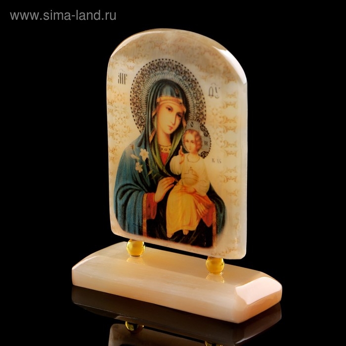 Икона &laquo;Неувядаемый цвет&raquo;, на подставке, селенит