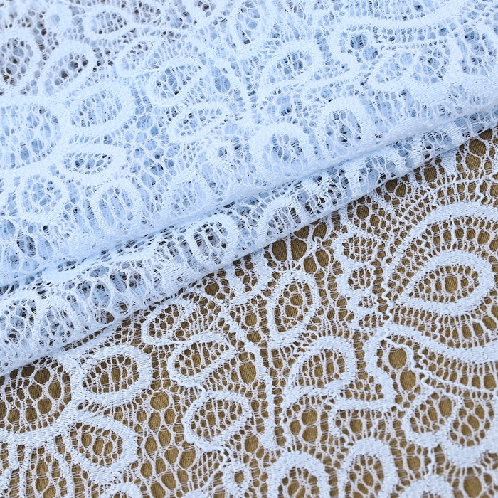 Кружевная эластичная ткань, 190 мм &times; 2,7 &plusmn; 0,5 м, цвет небесно-голубой