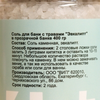 Соль для бани "Эвкалипт, Пихта", набор 2 шт по 400 г Соль для бани "Эвкалипт, Пихта", набор 2 шт по 400 г