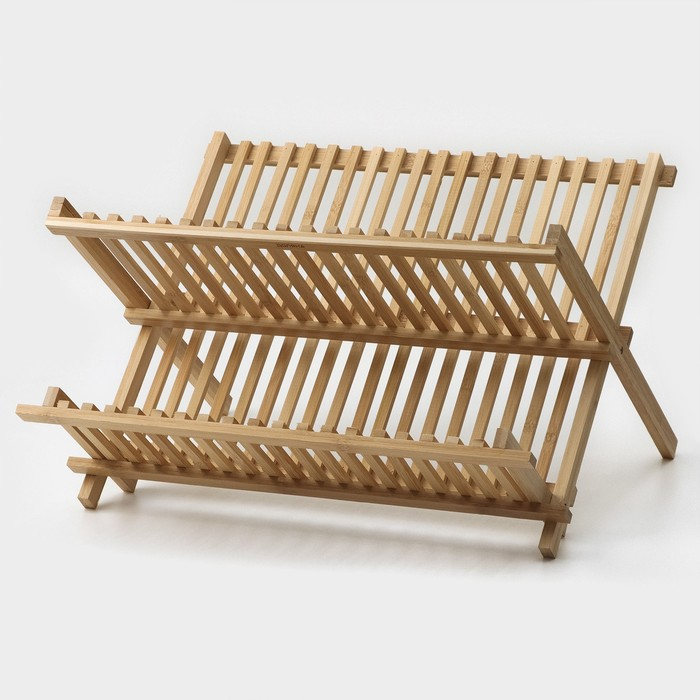 Сушилка для посуды &laquo;Бамбуковый лес&raquo;, 43&times;38 см, 2 яруса