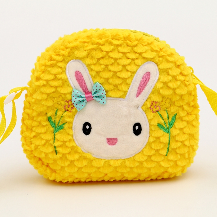 Сумка детская «Зайка с бантиком», 20 см, цвет жёлтый Сумка детская «Зайка с бантиком», 20 см, цвет жёлтый