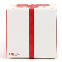 Коробка кондитерская с окном, сундук, &laquo;Бант&raquo;, 20 х 20 х 20 см