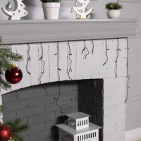 Гирлянда &laquo;Бахрома&raquo; 3 &times; 0.5 м, IP20, тёмная нить, 80 LED, свечение синее, 8 режимов, 220 В