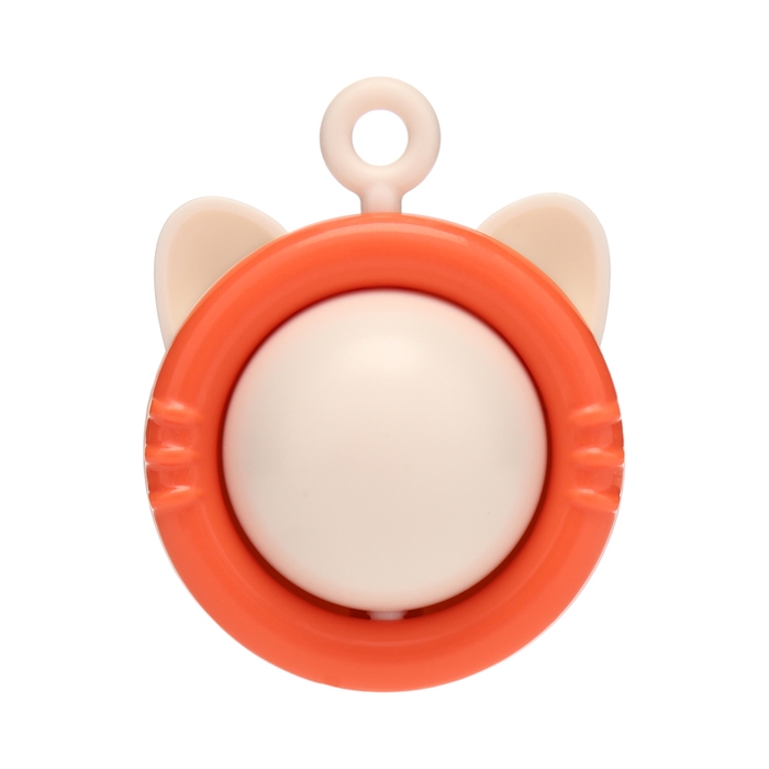 Игрушка для кошек с кошачьей мятой "Вращающийся кот", 6,9 х 5,5 см, оранжевый