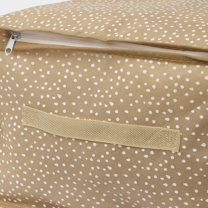 Кофр для хранения вещей Доляна Points, ПВХ окно, 80&times;45&times;15 см, цвет бежевый