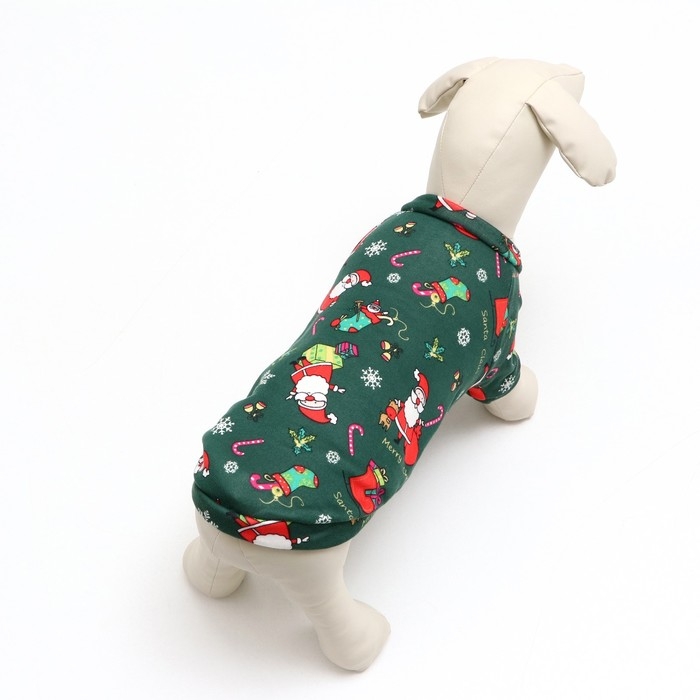 Новый год. Кофта новогодняя для животных Новый год. Кофта новогодняя для животных "Подарки", размер L, зелёный (ДС 35, ОШ 30, ОГ 44 см)