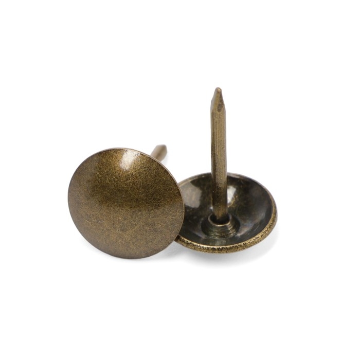 Лента декоративных гвоздей ТУНДРА, длина 1 м, 11х16 мм, бронза, 10 шт