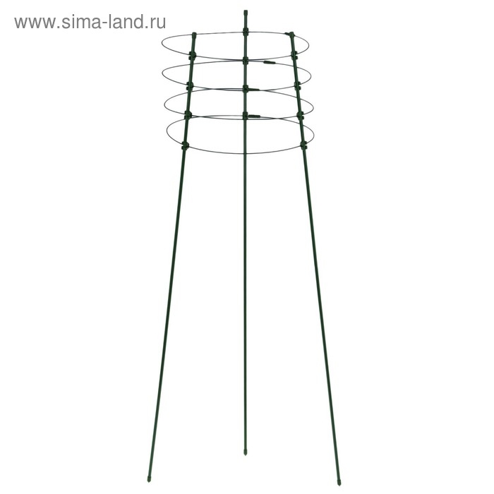 Кустодержатель, d = 22–26–28 см, h = 75 см, 4 кольца, металл, зелёный, Greengo Кустодержатель, d = 22–26–28 см, h = 75 см, 4 кольца, металл, зелёный, Greengo