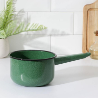 Ковш эмалированный цилиндрический, 1,5 л, без деколи, цвет МИКС Ковш эмалированный цилиндрический, 1,5 л, без деколи, цвет МИКС