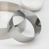 Набор форм для выкладки и выпечки &laquo;Круг&raquo;, 3 шт, d=10, 15, 20 см, высота 4,5 см, цвет серебристый