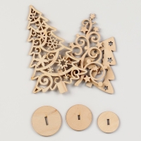 Заготовки для творчества на новый год &laquo;Елочки на подставке&raquo;, 3 шт