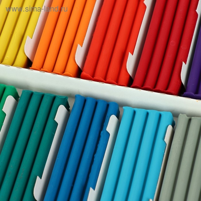 Пластилин 18 цветов 360 г, Пластилин 18 цветов 360 г, "Гамма" "Классический", со стеком