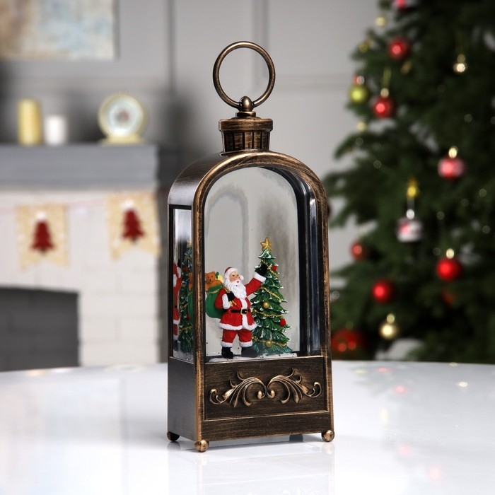 Светодиодная фигура «Фонарь с Дедом Морозом» 10.2 × 23 × 5.8 см, пластик, батарейки ААх3 (не в комплекте), USB, свечение тёплое белое Светодиодная фигура «Фонарь с Дедом Морозом» 10.2 × 23 × 5.8 см, пластик, батарейки ААх3 (не в комплекте), USB, свечение тёплое белое