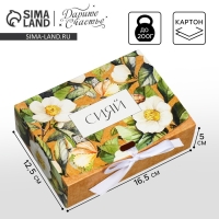 Коробка подарочная, упаковка, &laquo;Сияй&raquo;, 16,5 х 12,5 х 5 см