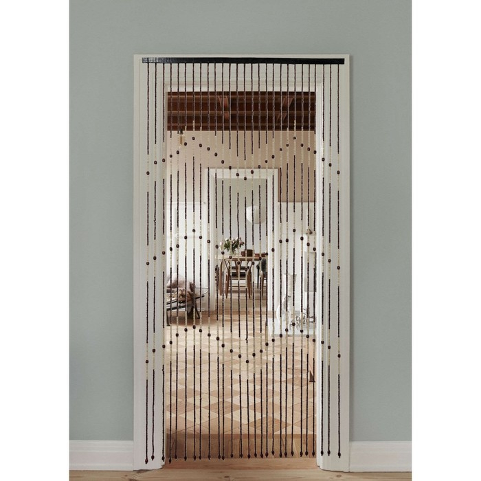 Занавеска декоративная деревянная, 90×175 см, 27 нитей Занавеска декоративная деревянная, 90×175 см, 27 нитей