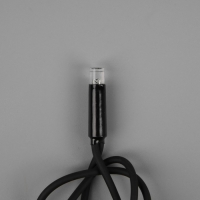 Гирлянда &laquo;Нить&raquo; 10 м, IP65, УМС, тёмная каучуковая нить, 100 LED, свечение тёплое белое, 220 В