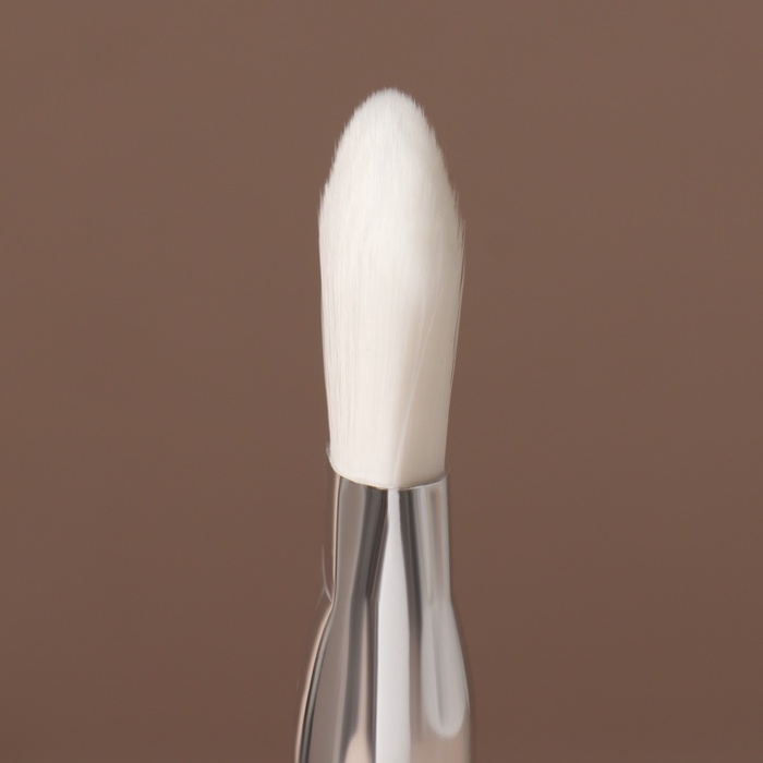 Кисть для масок &laquo;SILVER&raquo;, с лопаткой, 14 (+/- 1) см, цвет серебристый/белый