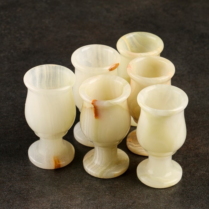 Набор рюмок &laquo;Грация&raquo;, 6 шт 3,5х7,5 см, оникс