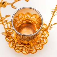 Подсвечник металл, стекло на 1 свечу "Цветочная арка" d-5 см, золото 9,5х11х20 см Подсвечник металл, стекло на 1 свечу "Цветочная арка" d-5 см, золото 9,5х11х20 см