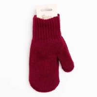 Варежки двойные детские, цвет красный, размер 12 (3-6 лет) Варежки двойные детские, цвет красный, размер 12 (3-6 лет)