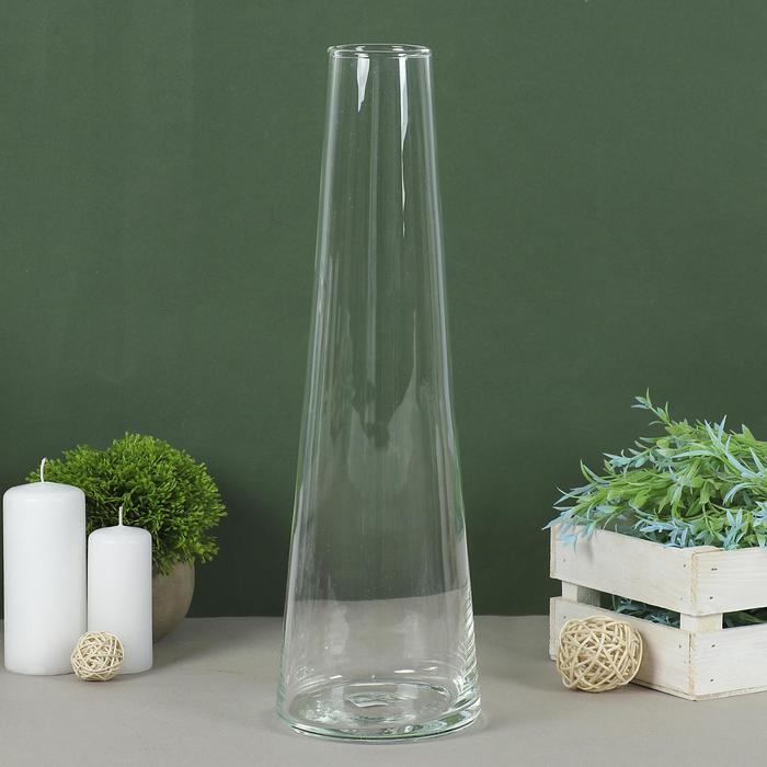 Ваза Ваза "Коническая" большая d-5.5см, 39х12х6см, 2л