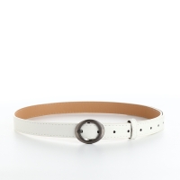 Ремень женский, ширина 2 см, пряжка металл, цвет белый