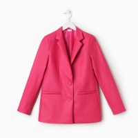 Пиджак женский (экокожа) MINAKU: Eco leather, цвет фуксия, размер 44