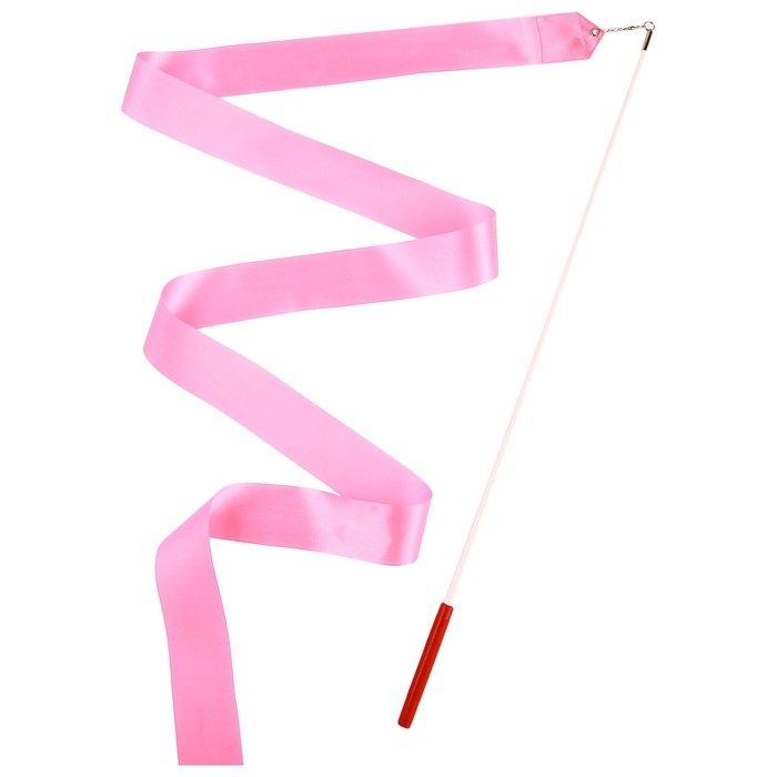 Лента для художественной гимнастики с палочкой Grace Dance, 6 м, цвет розовый