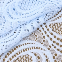 Кружевная эластичная ткань, 180 мм &times; 2,7 &plusmn; 0,5 м, цвет небесно-голубой