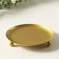 Подсвечник "Чашка на шариках" 14 см, золото