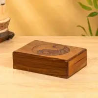 Шкатулка "Инь-ян" 20х15х6 см, дерево шишам