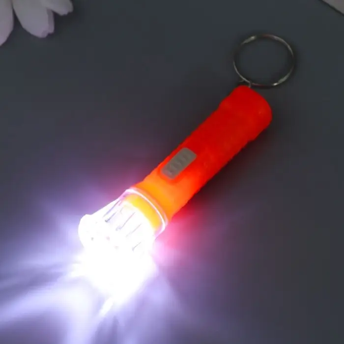 Фонарик брелок для ключей на кольце &laquo;Клеточка&raquo;, 7&times;2&times;2 см, МИКС