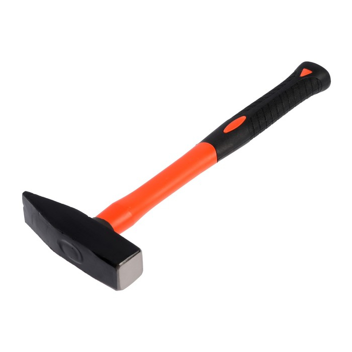 Молоток слесарный ЛОМ, квадратный боек, фиберглассовая обрезиненная рукоятка, 1000 г Молоток слесарный ЛОМ, квадратный боек, фиберглассовая обрезиненная рукоятка, 1000 г