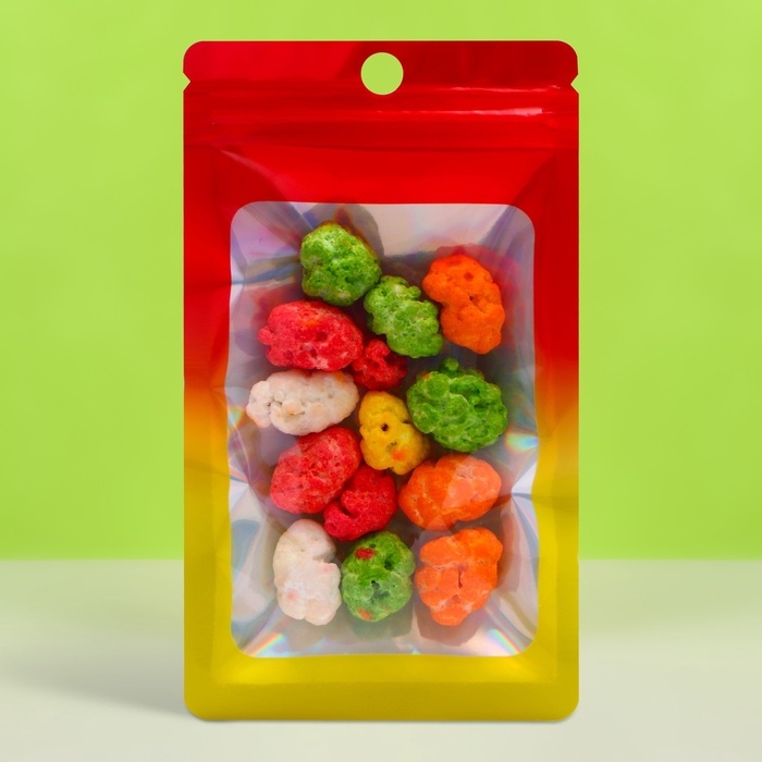 Пакет Зип-лок с окном, с еврослотом, огонь, 7,5 х 12 см набор 20шт 10664561