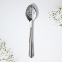 Ложка чайная с гравировкой с 8 Марта &laquo;Наталья&raquo;, 3 х 14 см.