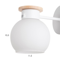 Бра "Паула" 1х40Вт Е27 Белый, дерево 20х13х16см Бра "Паула" 1х40Вт Е27 Белый, дерево 20х13х16см