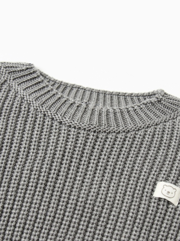Джемпер вязаный Крошка Я, рост 68-74 см, серый