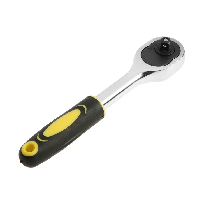 Вороток с трещоткой ТУНДРА, CrV, квадрат 1/4 Вороток с трещоткой ТУНДРА, CrV, квадрат 1/4", 2К рукоятка, 24 зуба, 150 мм