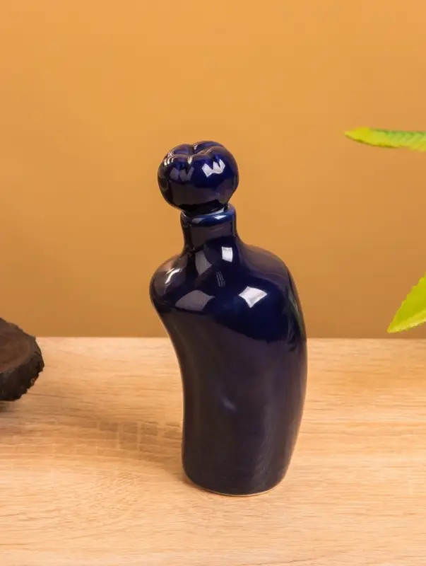 Сосуд для масла "Антика" керамика, цв. синий, 5х5х12 см