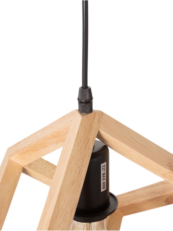 Светильник BayerLux ЭКО "Куб" 1х40Вт Е27 черный/коричневый 27х27х100см