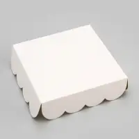 Коробка для печенья, кондитерская упаковка, Белая, 13&times;13&times;4 см