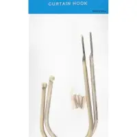 Крючок для штор ТУНДРА KS011, однорожковый, цвет бронза, 2 шт