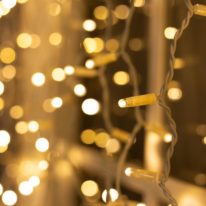 Гирлянда &laquo;Занавес&raquo; 2 х 1.5 м, IP65, УМС, белая нить, 360 LED, свечение тёплое белое, 220 В