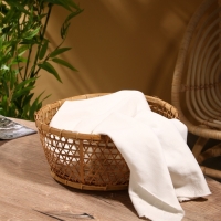 Корзина плетёная "Клоус" бамбук 32х32х13 см, светлая