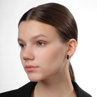 Серьги-кольца &laquo;Нео&raquo;, d=1,4 см, цвет чёрный