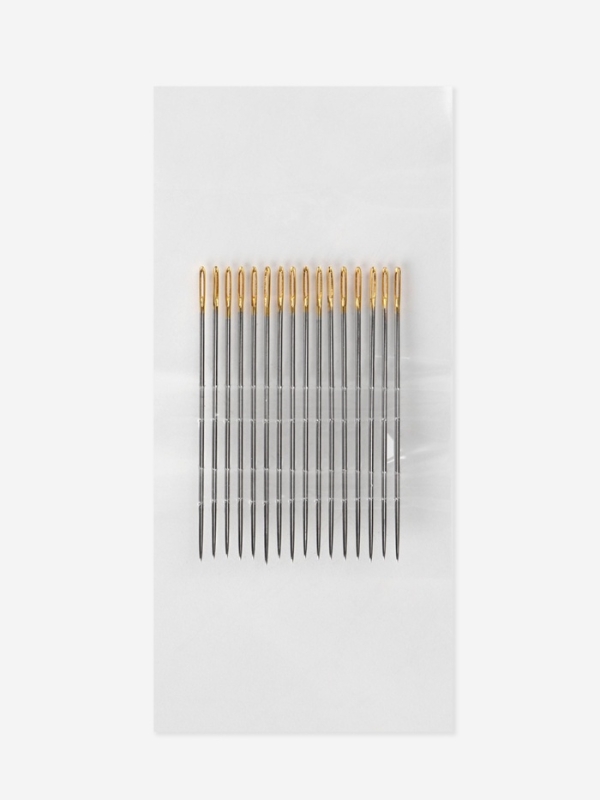 Игла швейная с золотым ушком №120-027 39-*0,8мм (набор 16шт) сталь TR Игла швейная с золотым ушком №120-027 39-*0,8мм (набор 16шт) сталь TR