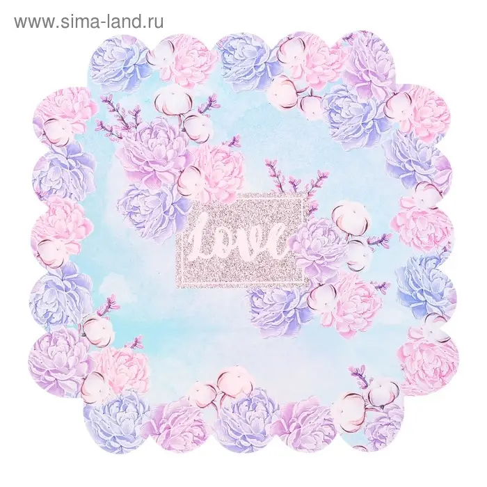 Коробка для печенья, кондитерская упаковка с пластиковой крышкой, &laquo;Нежность&raquo;, 18 х 18 х 3 см