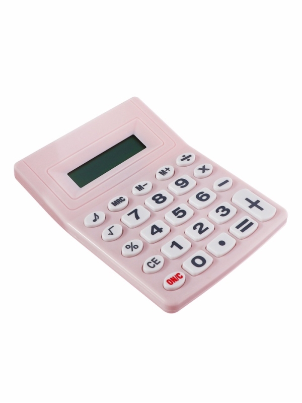 Калькулятор настольный 08-разрядный, розовый